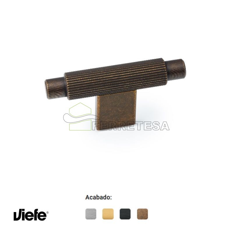 POMO T ESTRIADO ARPA 70x37 BRONCE RUSTICO