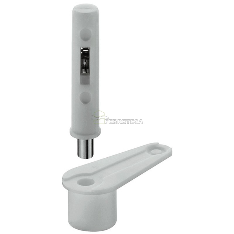 BISAGRA PIVOTANTE PLASTICO BLANCO