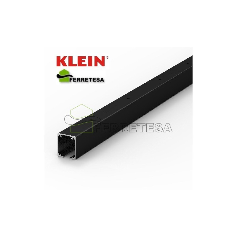 CARRIL LITE +100 ALUMINIO ANOD.NEGRO 2mt