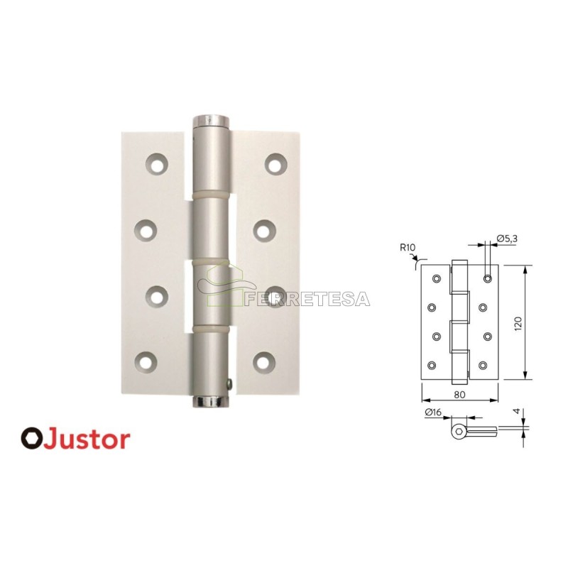 BISAGRA MUELLE SA 53 120mm PLATA (2ud)