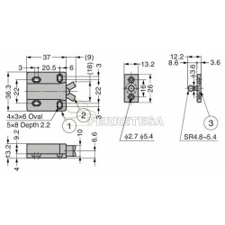 EXPULSOR PUSH MECANICO DE SOBREPONER 37mm. NEGRO