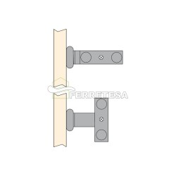 TOALLERO 2 BRAZOS 440mm ALUMINIO