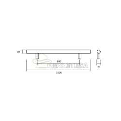 MANILLON DOBLE 30x800/1000 INOX 304 3112