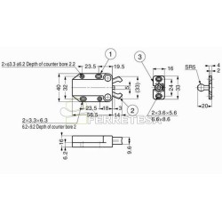 EXPULSOR PUSH MECANICO DE SOBREPONER 56mm. NEGRO