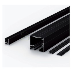 CARRIL SUPERIOR+INFERIOR ROLLGLASS+ 100Kg 4m.NEGRO