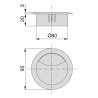 PASACABLE Ø80mm PLASTICO BLANCO