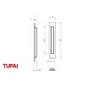 CAZOLETA 2639-16 300x55 ACERO INOX TUPAI