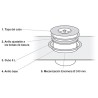CUBO BASURA BAJO ENCIMERA 8 L. Ø240mm.