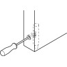BISAGRA PIVOTANTE PLASTICO BLANCO
