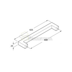 MANILLON DOBLE CUAD 25/400 INOX 304 3107