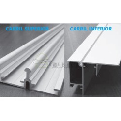 CARRIL SUPERIOR CA-80 ALUMINIO 6Mts.