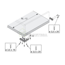 ENGANCHE BALDAS PARA GUIAS QUADRO