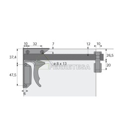 ENGANCHE BALDAS PARA GUIAS QUADRO