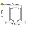 CARRIL SLID TOP 90/150 6Mts CON ALAS SILVER