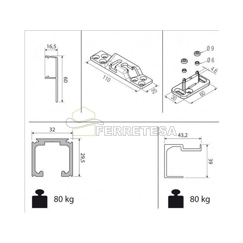 ACCESORIOS CAPACIDAD 80/120KG. 0500/3