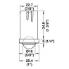 RUEDA ESCAMOTEABLE Ø23mm. 12,5 Kg HAFELE