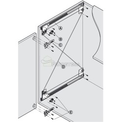 HERRAJE PUERTA MUEBLE ESCAMOTEABLE 550mm