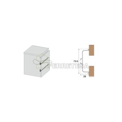 PERFIL HORIZONT.CHEF"C" PLATA MATE 3,95m
