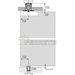 CONJUNTO DE CARRILES LITE FOLD 100 TOP, SUPERIOR+INFERIOR ALUMINIO SILVER 3Mt.