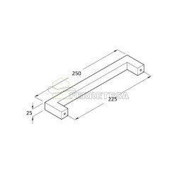 MANILLON DOBLE CUAD 25/225 INOX 304 3106