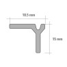 CARRIL ALUMINIO D 52 AL  3Mts.