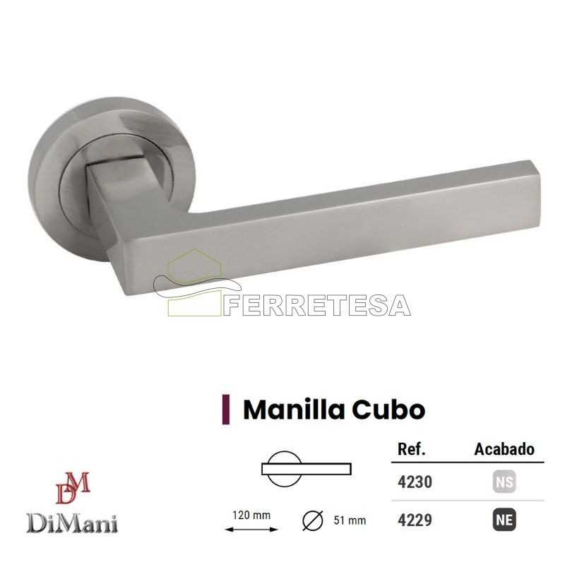 MANIVELA CUBO C/R 02 NIQUEL ZAMAK 4230