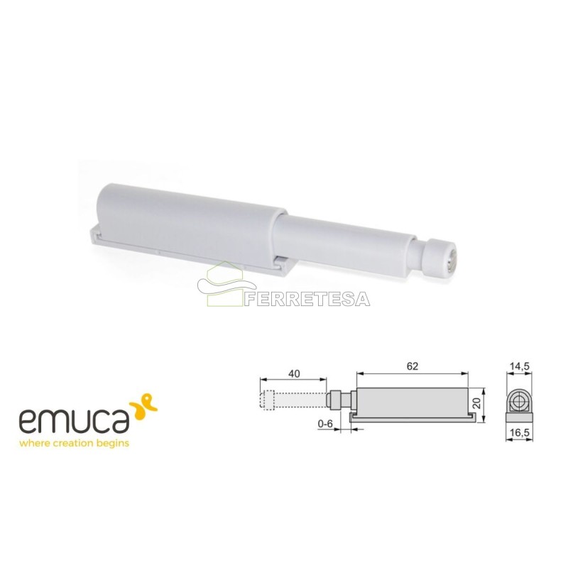 EXPULSOR PUSH 62mm C/GOMA ATORNILLAR
