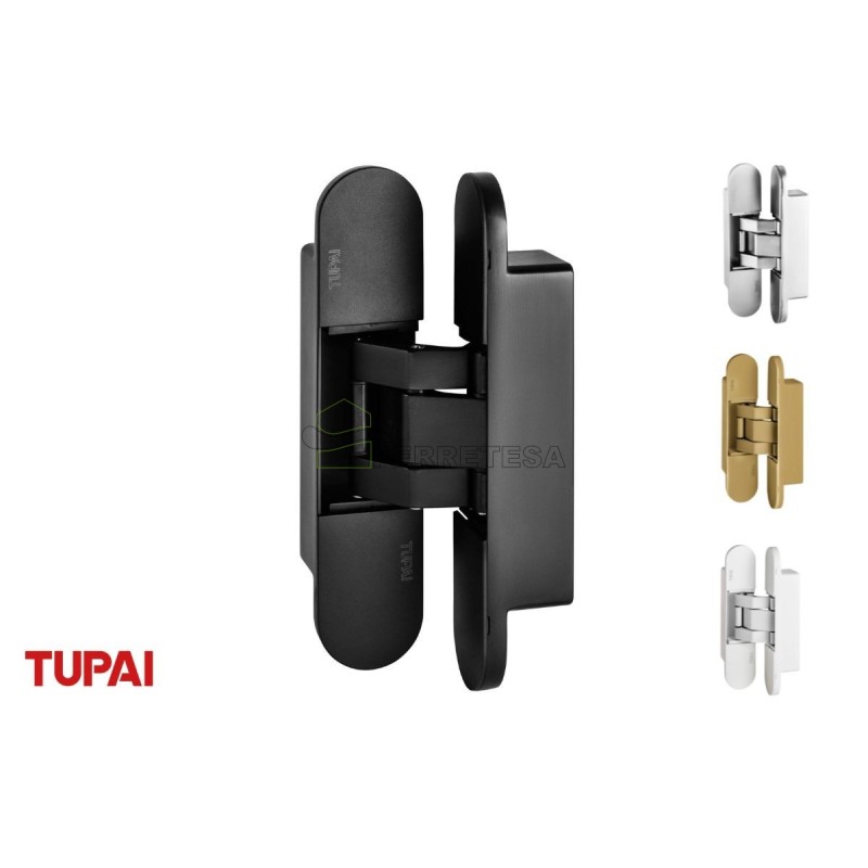 BISAGRA 3D OCULTA 140x30 NEGRO 1715 TUPAI