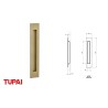 CAZOLETA 2639-208 300x55 ORO MATE TUPAI