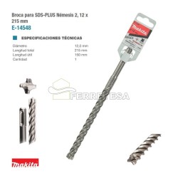 BROCA SDS 12x150x210mm...