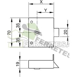 CERRAD. 812/60mm SOBREPONER BICROMATADO