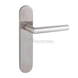 MANIVELA PLACA OVAL L RECTA INOX 5032