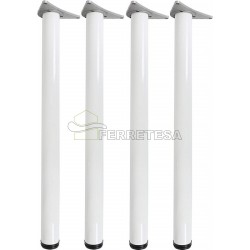 PATAS 710mm d-60mm REG. 4Uds. BLANCA