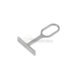 SOPORTE CENTRAL OVAL 30x15 PLATA MATE