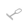 SOPORTE CENTRAL OVAL 30x15 PLATA MATE