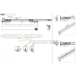 KIT ACCESORIOS 80/120KG OCULTO ABS 1 SENTIDO KRONA
