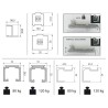 KIT ACCESORIOS 80/120KG OCULTO ABS 1 SENTIDO KRONA