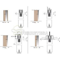 KIT ACCESORIOS 80/120KG OCULTO ABS 1 SENTIDO KRONA