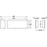 REJILLA PLASTICO 457x92 (433x74) BLANCO