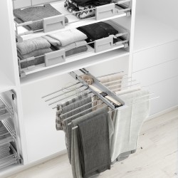 PANTALONERO DOBLE  EXTRAIBLE  18 B CON BANDEJA PORTAOBJETOS 680x97x490 CROMADO