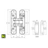 BISAGRA OCULTA K8060 ATOMIK SLIM BRONCE
