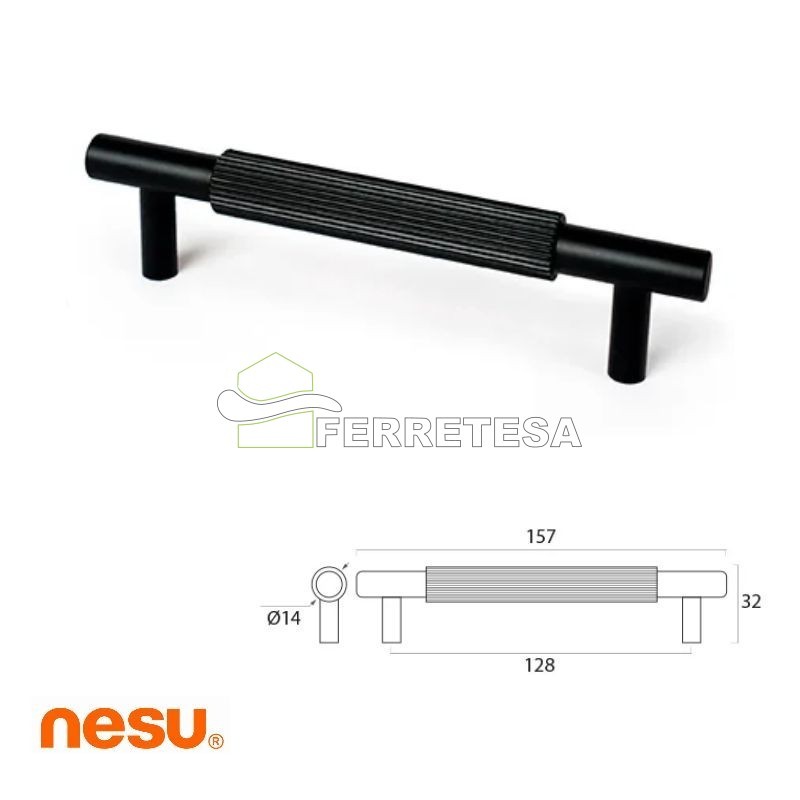 TIRADOR NEGRO 128mm 850822 NESU
